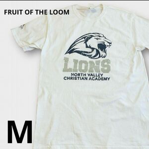 FRUIT OF THE LOOM カレッジロゴ　半袖Tシャツ ホワイト　M