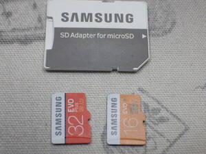 microSD SAMSUNG 32GB 16GB 2枚SET