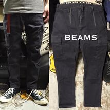 ［希少完売モデル］M《★ BEAMS ★》ストレッチスキニー6PKカーゴパンツ ビームス M-65 ミリタリー ARMY 軍パン NAVY ネイビー M65 _画像1