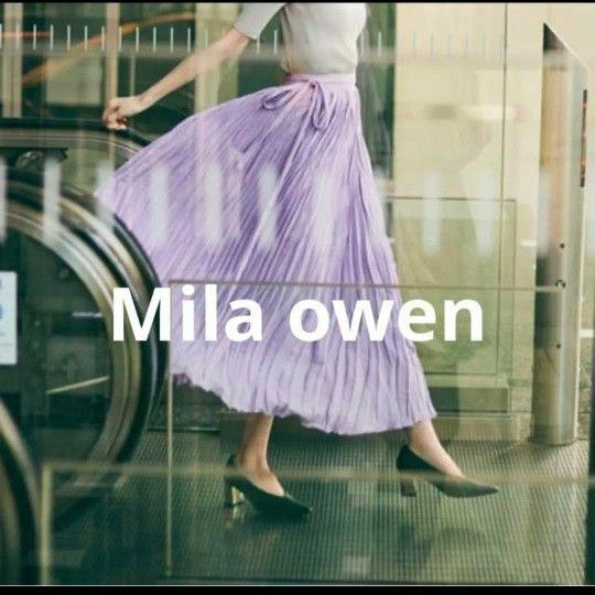 Mila owen美品 プリーツシフォン巻スカート サイズ0 プリーツロンスカ