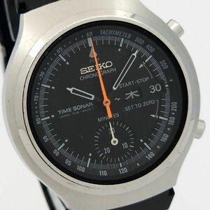 1円 SEIKO セイコー クロノグラフ タイムソナー 7018-6000 自動巻 動作品 裏スケ KB0420T（NN 87）