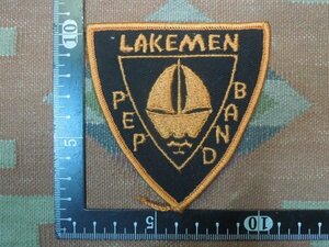 USAビンテージ ☆ 刺繍ワッペン LAKEMEN BAND PEP　約9.1×8.8cm ☆ パッチアメカジアップリケA34