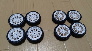 [ unused goods ] Tamiya medium narrow racing radial tire wheel attaching 2 set SP.1023tami tea retamiglaTT02TA08 etc. radio-controller 