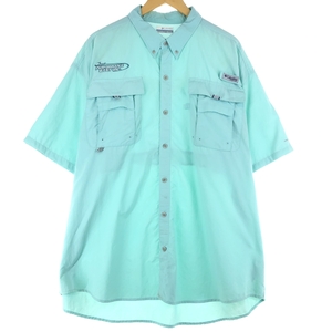 古着 コロンビア Columbia PFG OMNI-SHADE ボタンダウン 半袖 フィッシングシャツ メンズXXL /eaa442274