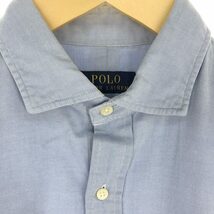 古着 ラルフローレン Ralph Lauren POLO RALPH LAUREN ワイドカラー 長袖 コットンシャツ メンズM /eaa446715_画像4