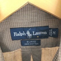 古着 ラルフローレン Ralph Lauren BLAKE 長袖 ボタンダウンチェックシャツ メンズM /eaa446247_画像3