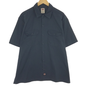 古着 ディッキーズ Dickies 半袖 ワークシャツ メンズXL /eaa441837