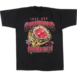 古着 90年代 NBA CHICAGO BULLS シカゴブルズ スポーツTシャツ メンズL ヴィンテージ /eaa442284