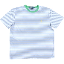 古着 ラルフローレン Ralph Lauren POLO by Ralph Lauren ボーダー柄 半袖 プリントTシャツ メンズXL /eaa446610_画像1