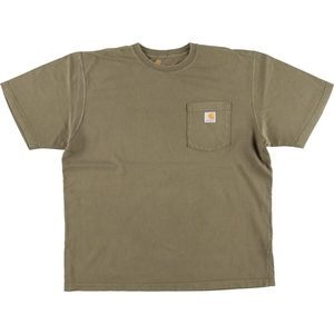 古着 カーハート Carhartt ORIGINAL FIT 半袖 ワンポイントロゴポケットTシャツ メンズL /eaa446619