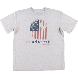 古着 カーハート Carhartt RELAXED FIT 半袖 プリントTシャツ USA製 メンズL /eaa446616