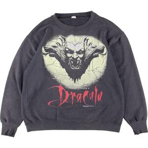 古着 90年代 Dracula プリントスウェットシャツ トレーナー メンズL ヴィンテージ /eaa283673 【LP2405】