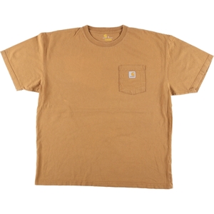 古着 カーハート Carhartt ORIGINAL FIT 半袖 ワンポイントロゴポケットTシャツ メンズXL /eaa441758