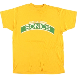 古着 90年代 ヘインズ NBA シアトルスーパーソニックス スポーツプリントTシャツ USA製 メンズM ヴィンテージ /eaa441552