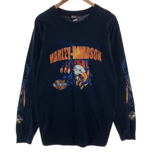 古着 00年代 ハーレーダビッドソン Harley-Davidson 鷲柄 イーグル柄 ロングTシャツ ロンT メンズL /eaa381734