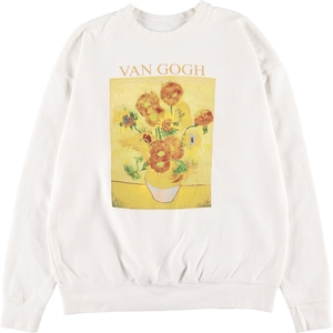 古着 VAN GOGH ゴッホ プリントスウェットシャツ トレーナー メンズL /eaa420840