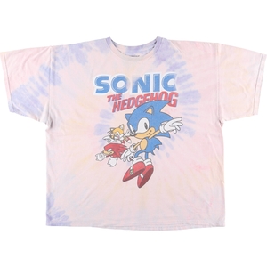 古着 ビッグサイズ ソニック SONIC THE HEDGEHOG SONIC ソニック タイダイ柄 キャラクタープリントTシャツ メンズXXXL /eaa446664