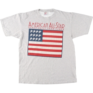 古着 90年代 ジャージーズ Jerzees 50/50 星条旗柄 プリントTシャツ USA製 メンズL ヴィンテージ /eaa442832