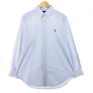 古着 ラルフローレン Ralph Lauren CLASSIC FIT 長袖 ボタンダウンチェックシャツ メンズL /eaa443643