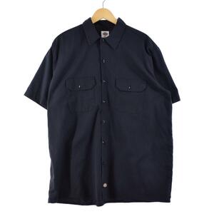 古着 ディッキーズ Dickies 半袖 ワークシャツ メンズXXL /eaa264275 【LP2311】