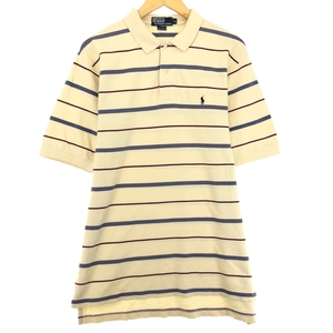 古着 ラルフローレン Ralph Lauren POLO by Ralph Lauren 半袖 ボーダー ポロシャツ メンズXL /eaa445780