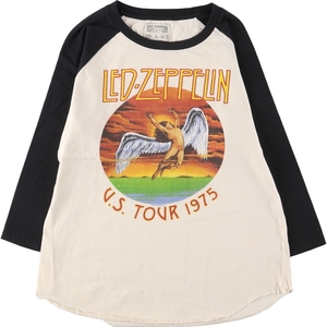 古着 LED ZEPPELIN レッドツェッペリン 七分袖 ラグラン バンドTシャツ バンT メンズS /eaa410259