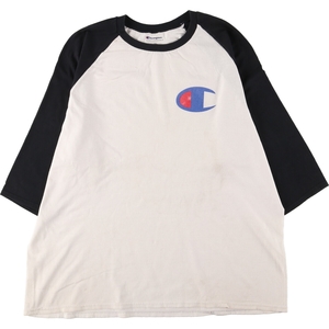 古着 チャンピオン Champion AUTHENTIC ATHLETICWEAR 七分袖 ラグランTシャツ メンズXXL /eaa443052