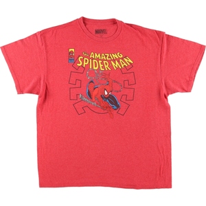 古着 SPIDER MAN スパイダーマン キャラクタープリントTシャツ メンズXL /eaa410119