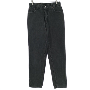 古着 00年代 リーバイス Levi's 550 RELAXED FIT TAPERED LEG ブラックデニム テーパードデニムパンツ レディースL(w28) /eaa400597