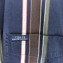 古着 90年代 ラルフローレン Ralph Lauren マルチストライプ 長袖 ボタンダウンストライプシャツ メンズM ヴィンテージ /eaa443087_画像4