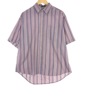  old clothes Christian Dior Christian Dior stripe pattern multi stripe short sleeves poly- cotton shirt men's L /eaa443961