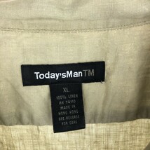 古着 TODAY'S MAN TM 半袖 オープンカラー リネンシャツ メンズXL /eaa443721_画像3