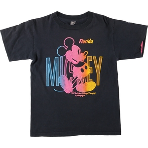 古着 80年代 SHERRY'S MICKEY MOUSE ミッキーマウス キャラクタープリントTシャツ USA製 メンズM ヴィンテージ /eaa443404