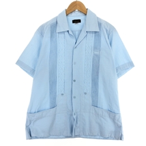 古着 70~80年代 半袖 オープンカラー メキシカンシャツ キューバシャツ メンズL ヴィンテージ /eaa443559_画像1