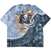 古着 90年代 WALT DISNEY WORLD PIRATE OF CARIBBEAN パイレーツオブカリビアンキャラクタープリントTシャツ USA製 メンズXXL /evb002155_画像3