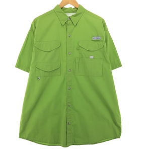 古着 コロンビア Columbia PFG 半袖 フィッシングシャツ メンズL /eaa447520