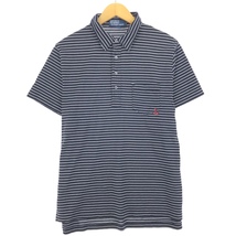 古着 ラルフローレン Ralph Lauren POLO by Ralph Lauren 半袖 ボーダー ポロシャツ メンズL /eaa447765_画像1