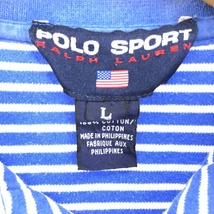 古着 ラルフローレン Ralph Lauren POLO SPORT ポロスポーツ 半袖 ボーダー ポロシャツ メンズL /eaa447750_画像3