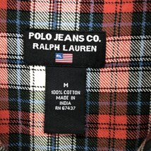 古着 ラルフローレン Ralph Lauren POLO JEANS COMPANY 半袖 チェックシャツ メンズM /eaa448817_画像3