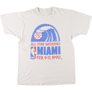 古着 90年代 NBA MIAMI HEAT マイアミヒート スポーツプリントTシャツ メンズM ヴィンテージ /eaa447848