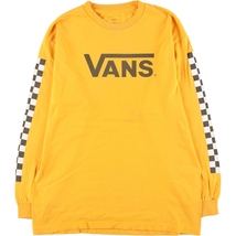 古着 バンズ VANS CLASSIC FIT チェッカーフラッグ ロングTシャツ ロンT メンズL /eaa432314_画像1