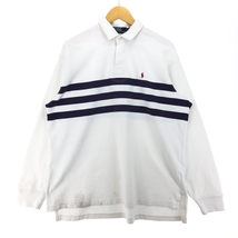 古着 ラルフローレン Ralph Lauren POLO by Ralph Lauren 長袖 ラガーシャツ メンズL /eaa447495_画像1