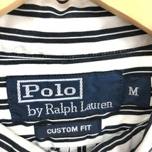 古着 ラルフローレン Ralph Lauren POLO by Ralph Lauren CUSTOM FIT 半袖 ボタンダウン ストライプシャツ メンズM /eaa448666_画像3