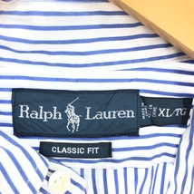 古着 ラルフローレン Ralph Lauren CLASSIC FIT クラシックフィット 半袖 ボタンダウン ストライプシャツ メンズXL /eaa448663_画像3