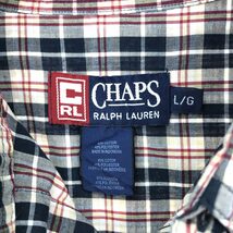 古着 90年代 ラルフローレン Ralph Lauren CHAPS チャップス 長袖 ボタンダウンチェックシャツ メンズL ヴィンテージ /eaa447449_画像3