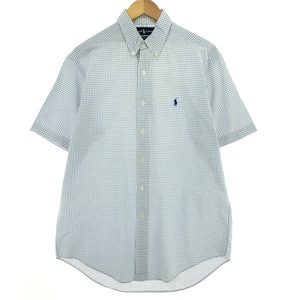 古着 ラルフローレン Ralph Lauren CLASSIC FIT クラシックフィット 半袖 ボタンダウン チェックシャツ メンズM /eaa448643