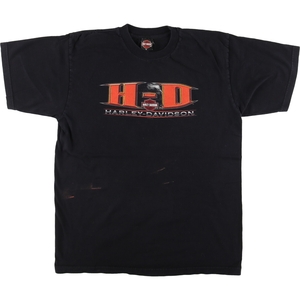 古着 00年代 ハーレーダビッドソン Harley-Davidson モーターサイクル バイクTシャツ USA製 メンズXL /eaa448616