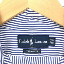 古着 ラルフローレン Ralph Lauren YARMOUTH 長袖 ボタンダウンストライプシャツ メンズXL /eaa448251_画像3