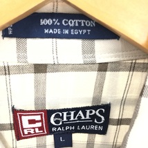 古着 90年代 ラルフローレン Ralph Lauren CHAPS チャップス 長袖 ボタンダウンチェックシャツ メンズL ヴィンテージ /eaa448235_画像3