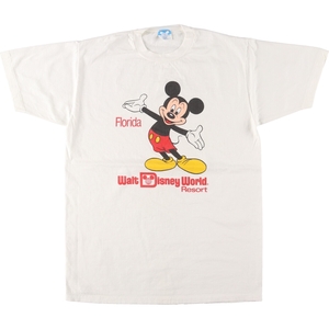 古着 80年代 Disney MICKEY MOUSE ミッキーマウス キャラクタープリントTシャツ USA製 メンズL ヴィンテージ /eaa448537